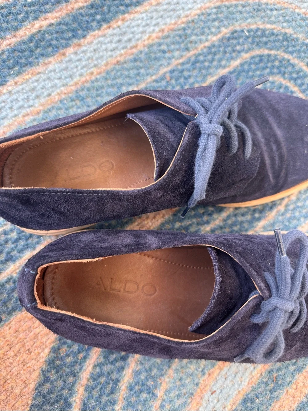 Aldo Men's Loafers Navy Suede Derby size 10